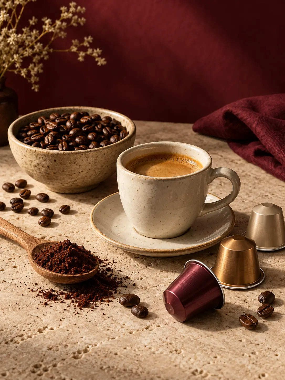 Selección de café Granell en grano, molido y cápsulas